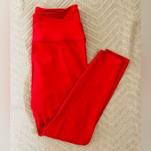 Beyond Yoga Spacedye size Large Leggings in Candy Apple Red